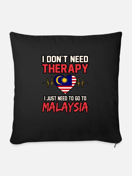 Malaysia - Sofakissen mit Füllung 45 x 45 cm - Schwarz