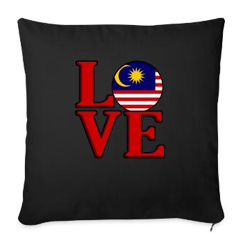 Malaisie - Coussin et housse de 45 x 45 cm - noir - Devant