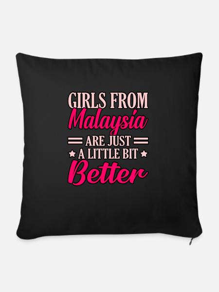 Malaysia - Sofakissen mit Füllung 45 x 45 cm - Schwarz