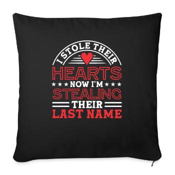 Adopts Adopts Foster Father Foster Mother - Sofa pillow with filling 45cm x 45cm - black - Front
