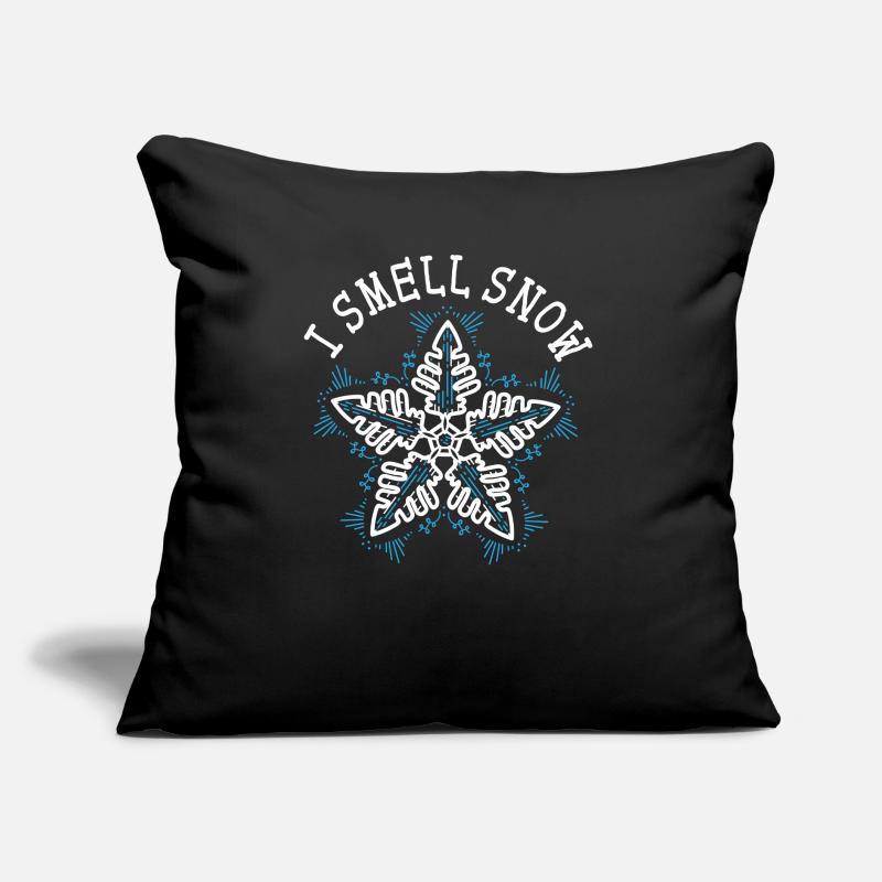 Schnee muss auf eiskalte verschneite Wintersaison Sofakissen mit Füllung 45 x 45 cm