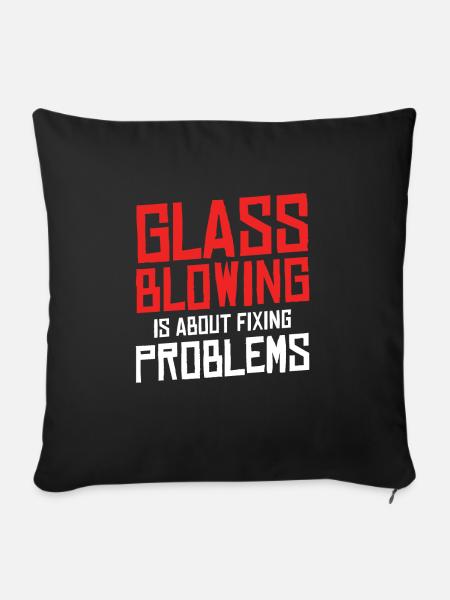 Glass Blower - Glassblowing - Sofakissen mit Füllung 45 x 45 cm - Schwarz