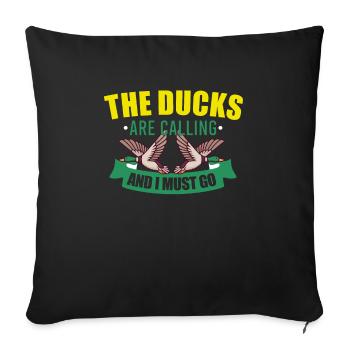 Duck Hunting Duck Hunter Bird Hunting - Sofa pillow with filling 45cm x 45cm - black - Front
