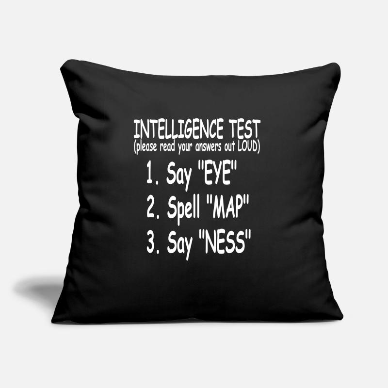 Drôle de test d’intelligence EYE MAP NESS Génial Coussin et housse de 45 x 45 cm