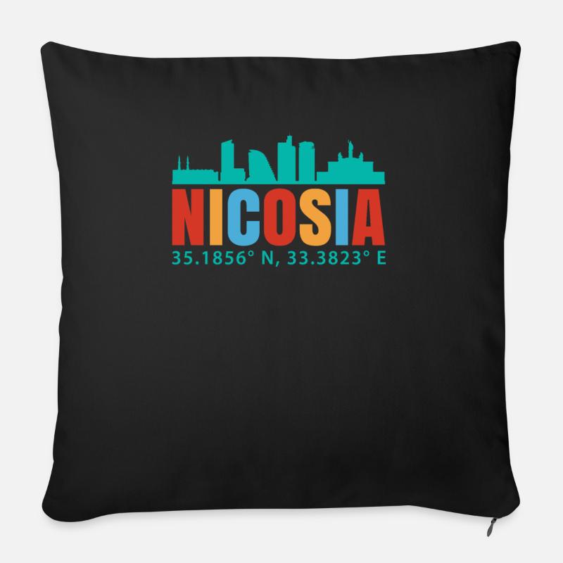 Nikosia - Sofakissen mit Füllung 45 x 45 cm - Schwarz