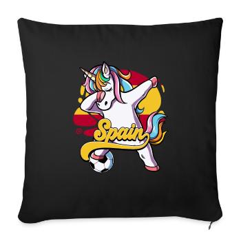 Spanien Fußball - Sofakissen mit Füllung 45 x 45 cm - Schwarz - Vorne