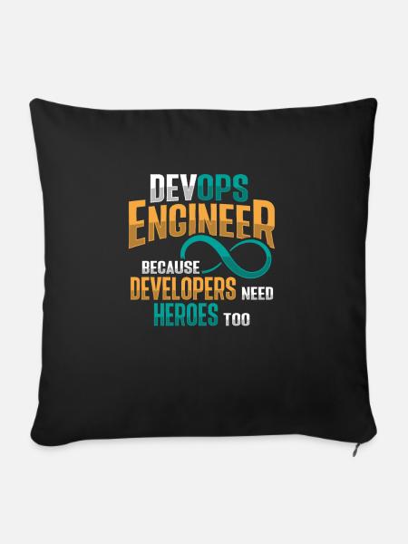 Sys-Admin Entwickler Devops-Ingenieur - Sofakissen mit Füllung 45 x 45 cm - Schwarz
