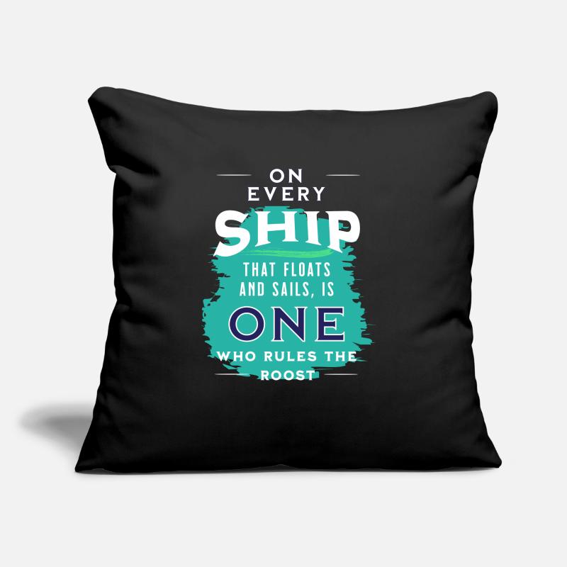 sail boat sailor skipper command captain gift Sofa pillow with filling 45cm x 45cm