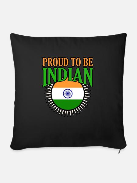 Indien - Sofakissen mit Füllung 45 x 45 cm - Schwarz