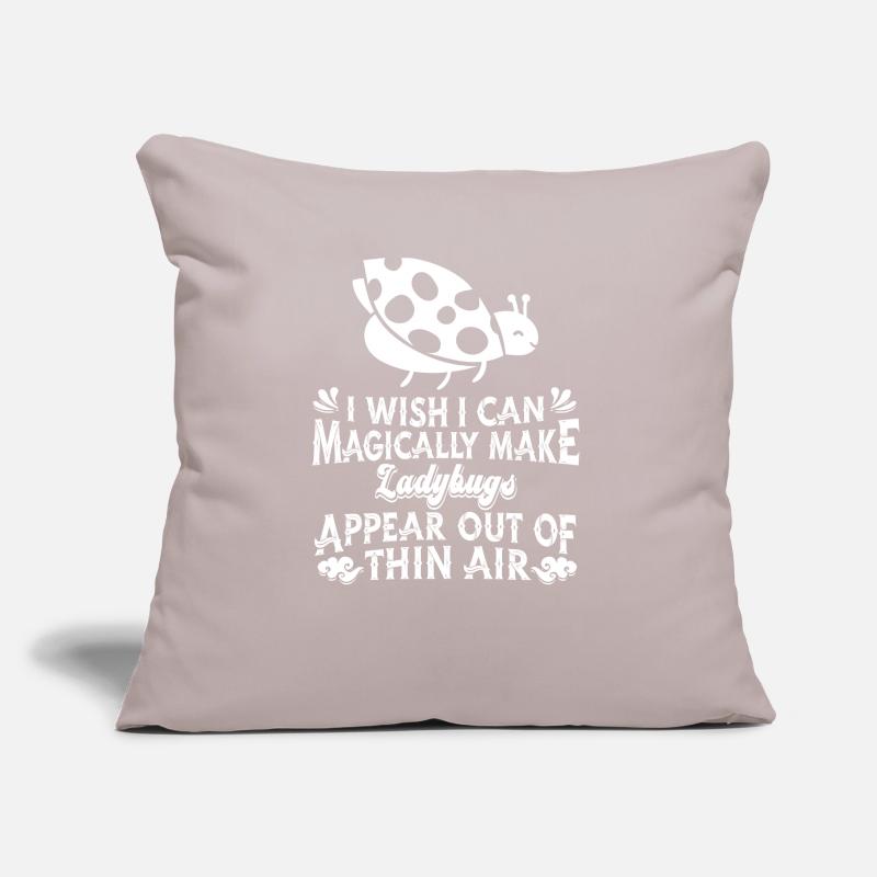 Ladybug Modschegiebchen Mariechenkäfer Coussin et housse de 45 x 45 cm