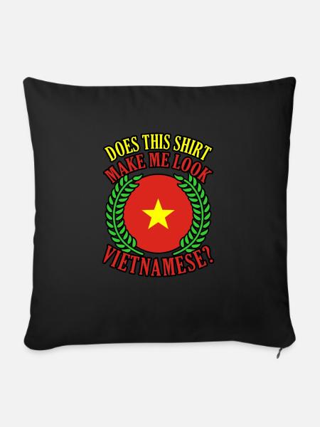Vietnam - Sofakissen mit Füllung 45 x 45 cm - Schwarz
