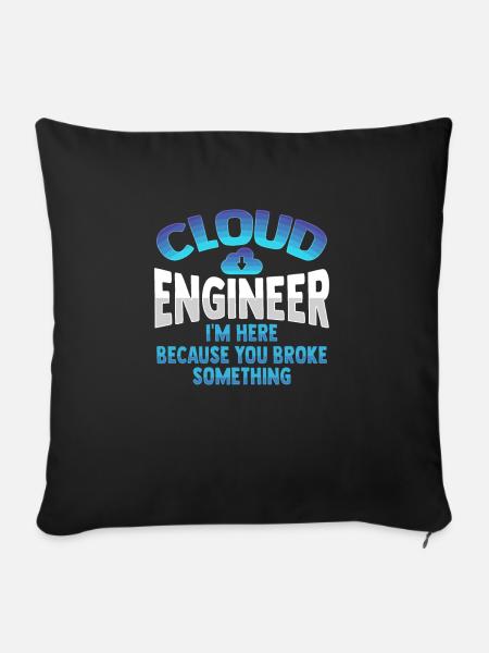 Cloud-Administrator Cloud-Devops - Sofakissen mit Füllung 45 x 45 cm - Schwarz