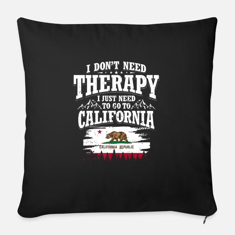 Californie - Coussin et housse de 45 x 45 cm - noir
