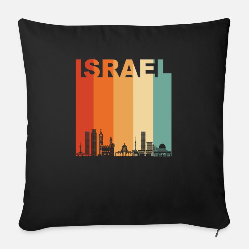 Israel - Sofakissen mit Füllung 45 x 45 cm - Schwarz