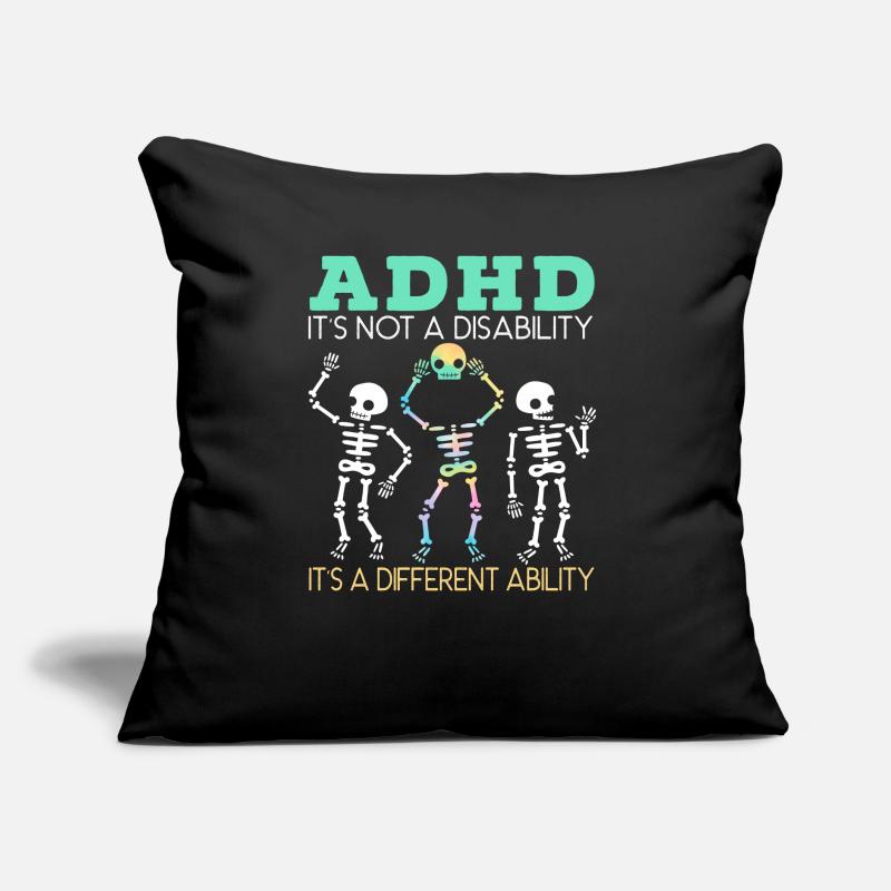 TDAH C’est une capacité différente Nérodiversité Coussin et housse de 45 x 45 cm