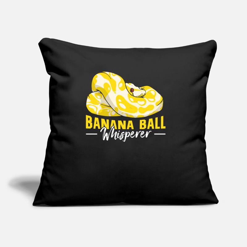 Banana Ball Python Flüsterer Sofakissen mit Füllung 45 x 45 cm