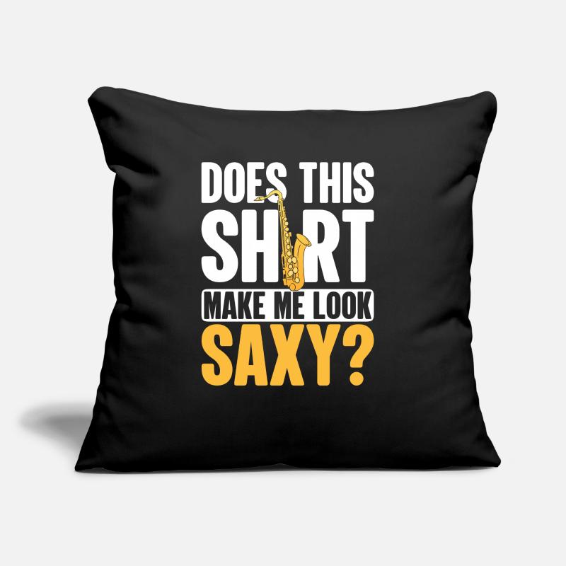 Saxophone Player Saxophone Evolution Écoutez du jazz Coussin et housse de 45 x 45 cm