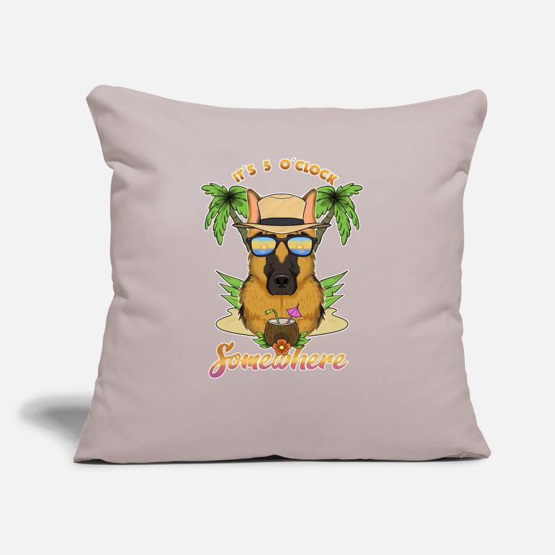 It Is 5 OClock Somewhere Drinking German Shepherd Sofa pillow with filling 45cm x 45cm