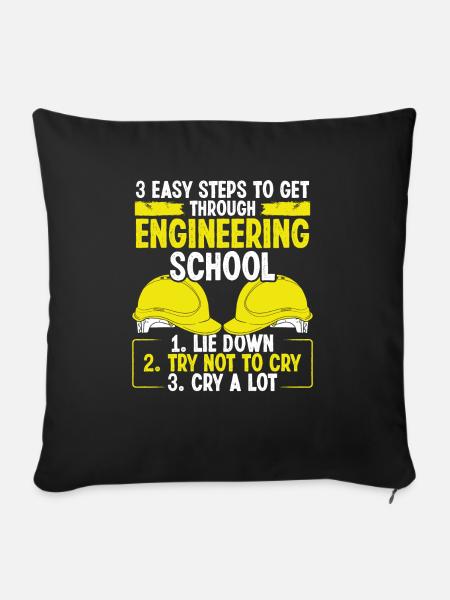 Engineering School Engineering Lab Engineers - Sofakissen mit Füllung 45 x 45 cm - Schwarz