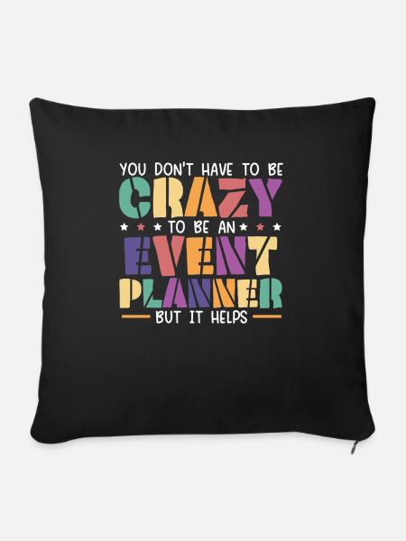 Eventmanagement-Veranstalter Eventplaner - Sofakissen mit Füllung 45 x 45 cm - Schwarz