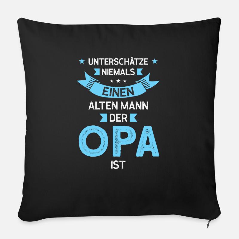 Opas Opa Opas Geschenk - Sofakissen mit Füllung 45 x 45 cm - Schwarz