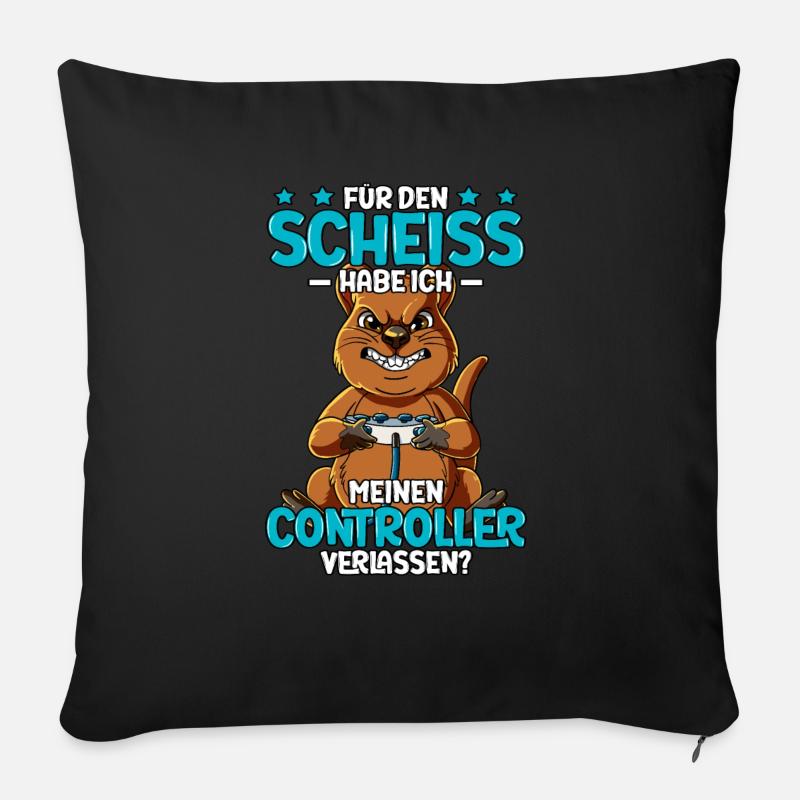 Zocken Gaming - Sofakissen mit Füllung 45 x 45 cm - Schwarz