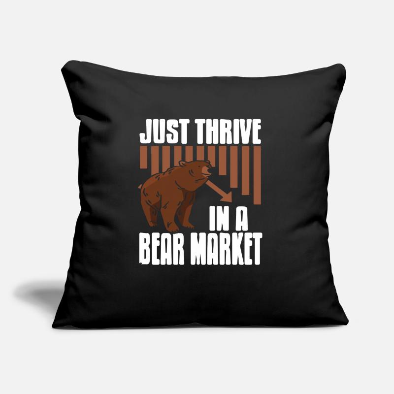 Il suffit de prospérer dans un marché baissier Cool Trader Design Coussin et housse de 45 x 45 cm