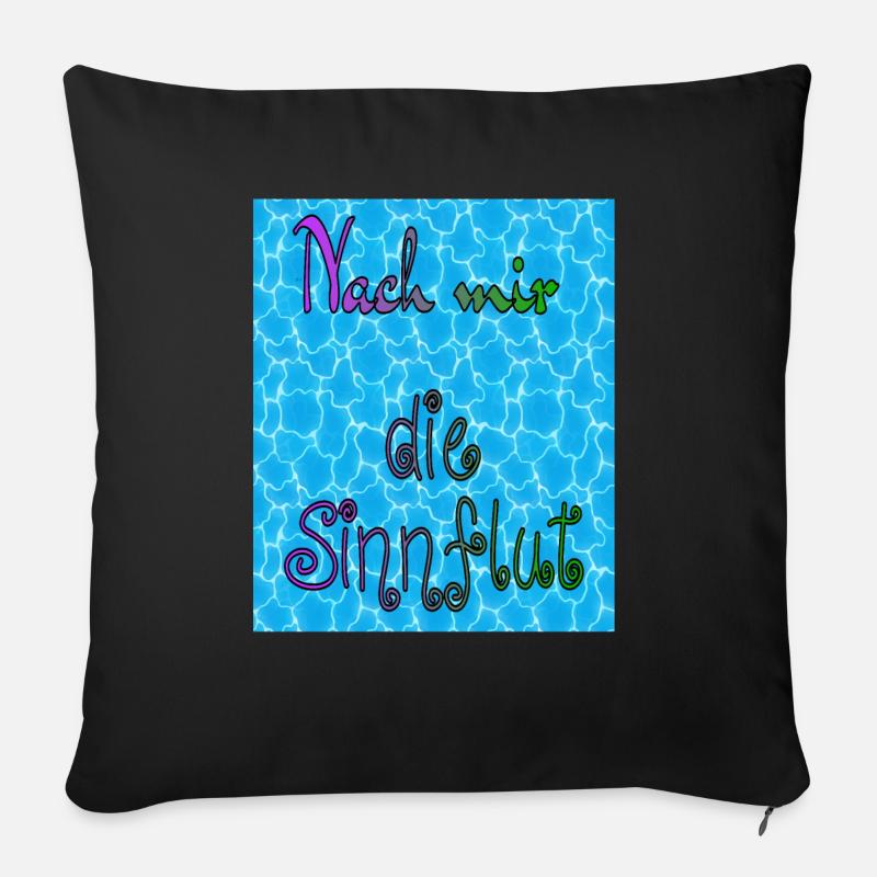 Après moi le flot de sens - Coussin et housse de 45 x 45 cm - noir