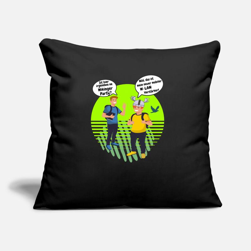 Wikinger Party oder W-LAN Verstärker Wifi Design Sofakissen mit Füllung 45 x 45 cm