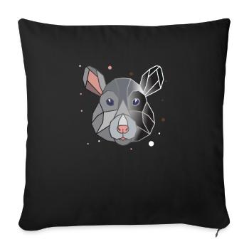 Ratte Polygon - Sofakissen mit Füllung 45 x 45 cm - Schwarz - Vorne