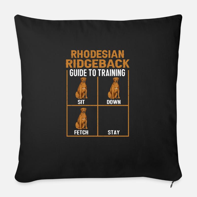 Rhodesian Ridgeback Hund - Sofakissen mit Füllung 45 x 45 cm - Schwarz