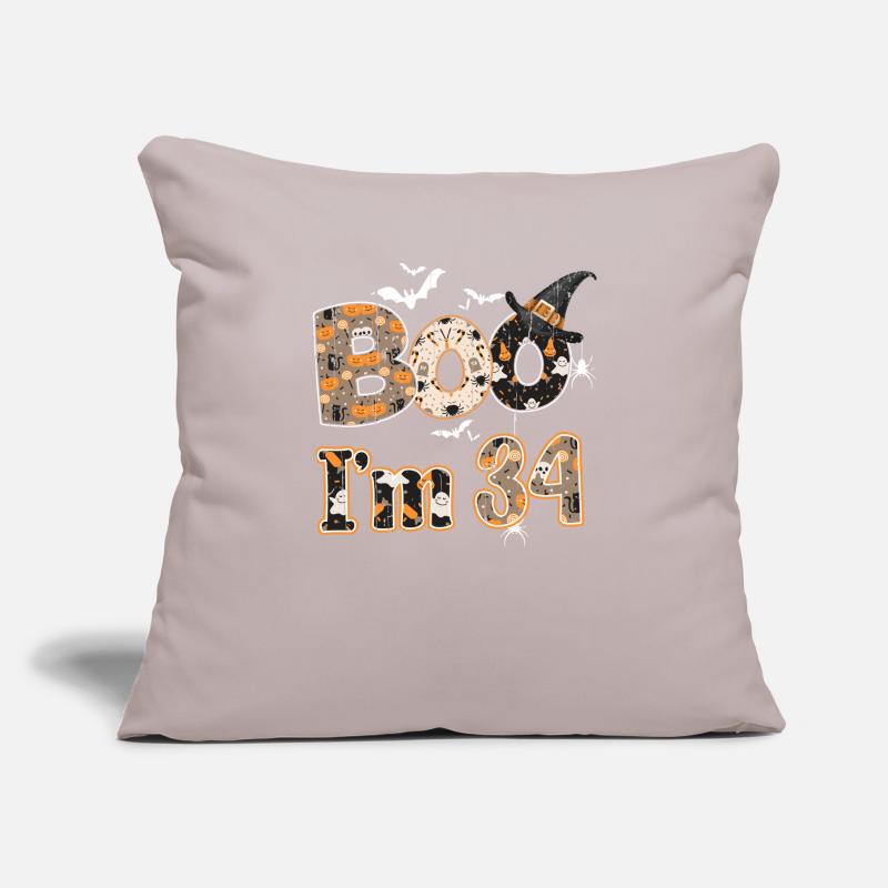 Halloween Pattern Ghost Creatures Birth Age 34 Sofa pillow with filling 45cm x 45cm