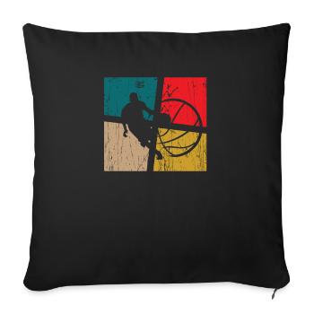 Ball Love Basketball Joueur d’équipe parfait - Coussin et housse de 45 x 45 cm - noir - Devant