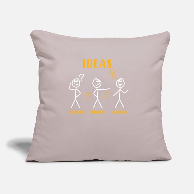 Problem Thinking Stick Figure Solution Thinker Sofakissen mit Füllung 45 x 45 cm