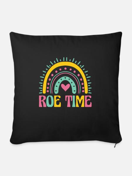 Roe Time Shirt Geschenk Roevember - Sofakissen mit Füllung 45 x 45 cm - Schwarz