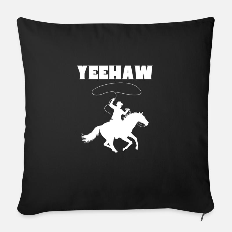 Yeehaw Cowboy - Sofakissen mit Füllung 45 x 45 cm - Schwarz