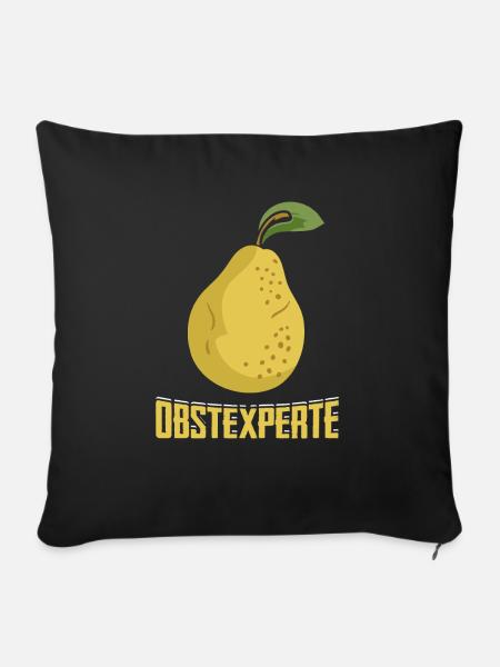 Obstexperte Geschenk Obstbauer - Sofakissen mit Füllung 45 x 45 cm - Schwarz