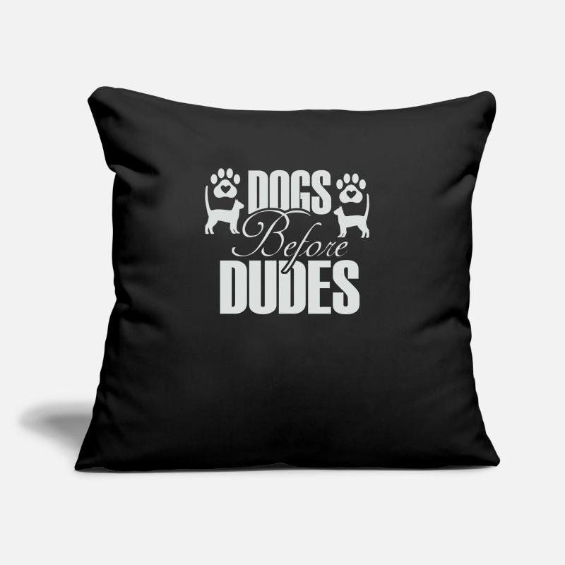 Chiens devant les gars Coussin et housse de 45 x 45 cm
