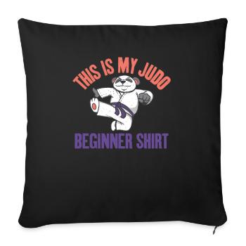 Judo Randori - Sofakissen mit Füllung 45 x 45 cm - Schwarz - Vorne