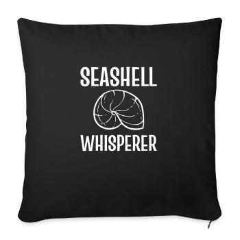 Shell whisperer. Beachcombing Shell Collecting - Sofa pillow with filling 45cm x 45cm - black - Front