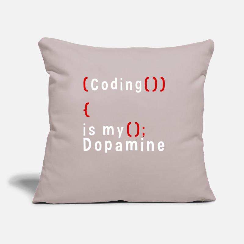 Drôle de codage est mon codeur de dopamine Coussin et housse de 45 x 45 cm