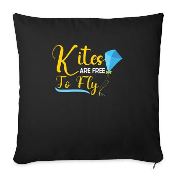 Kite Flying Kite Fan Für Fite Flying Lovers - Sofakissen mit Füllung 45 x 45 cm - Schwarz - Vorne