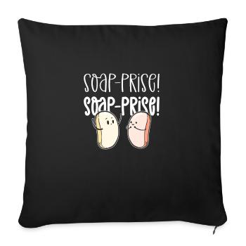 Savon premium Savon premium! Saponification. - Coussin et housse de 45 x 45 cm - noir - Devant