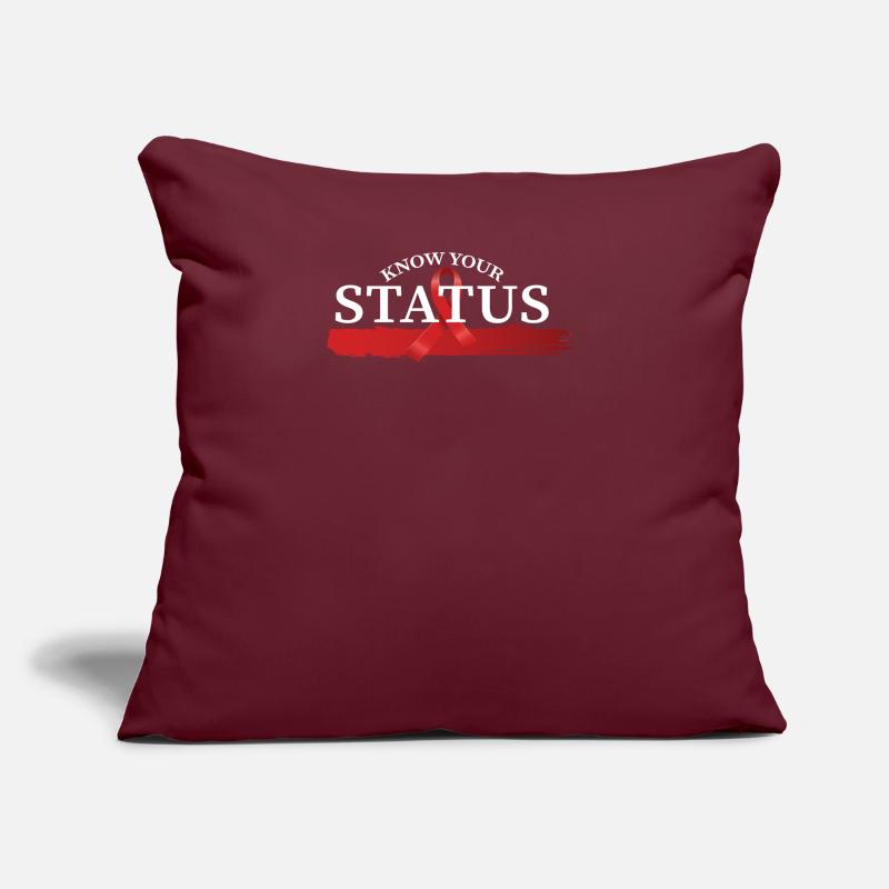 Know your status Bureaucracy Support Blood Sofa pillow with filling 45cm x 45cm