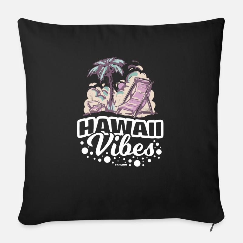 Hawaii - Sofakissen mit Füllung 45 x 45 cm - Schwarz