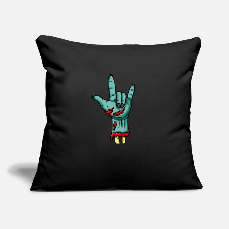 Zombie Hand Rock n Roll Bone Fingernails Sofa pillow with filling 45cm x 45cm