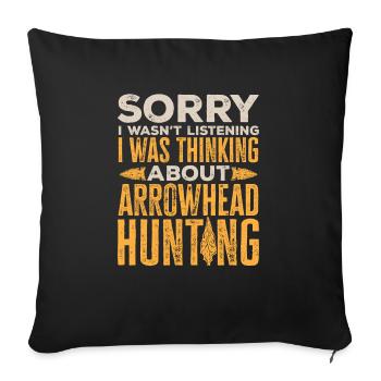 Arrowhead Hunting Arrowhead Collector - Sofa pillow with filling 45cm x 45cm - black - Front