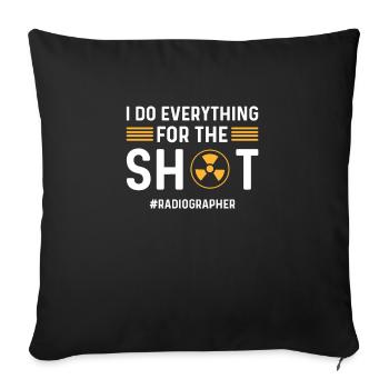 I do everything for the recording. X-ray assistant - Sofa pillow with filling 45cm x 45cm - black - Front