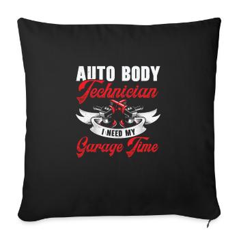 Auto Body Technician Vehicle Repair Car - Sofa pillow with filling 45cm x 45cm - black - Front
