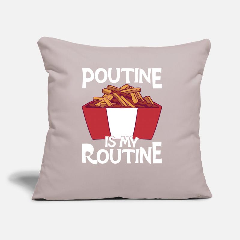 Poutine Canada Spécialité de restauration rapide Coussin et housse de 45 x 45 cm